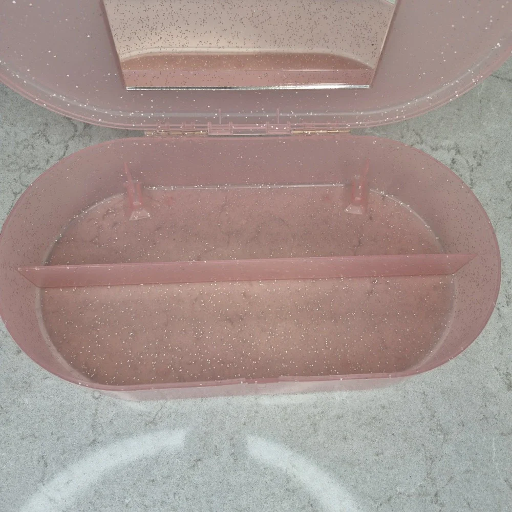 Rare Vtg Caboodles Jellies Large  Model 2642 Pink‎ Organizer Vanity Makeup Case
